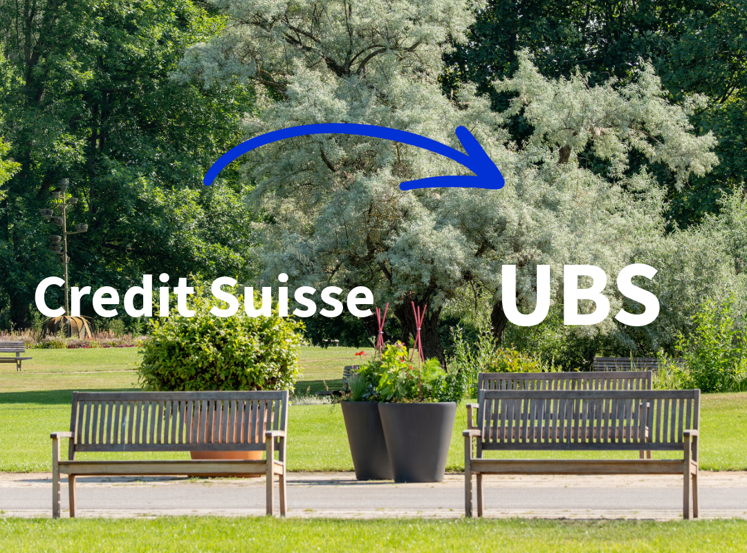 Wie gehe ich im Zusammenhang mit der Übernahme der Credit Suisse durch die UBS bei ONE 50 Finanz vor?